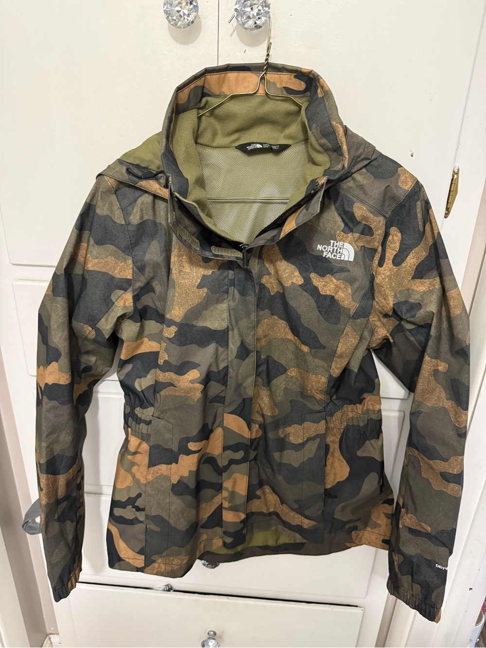 The North Face Women's Olive Green Jacket with Camo Trim